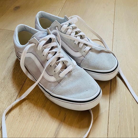 Light Blue Suede Vans Size 6 - Picture 3 of 4